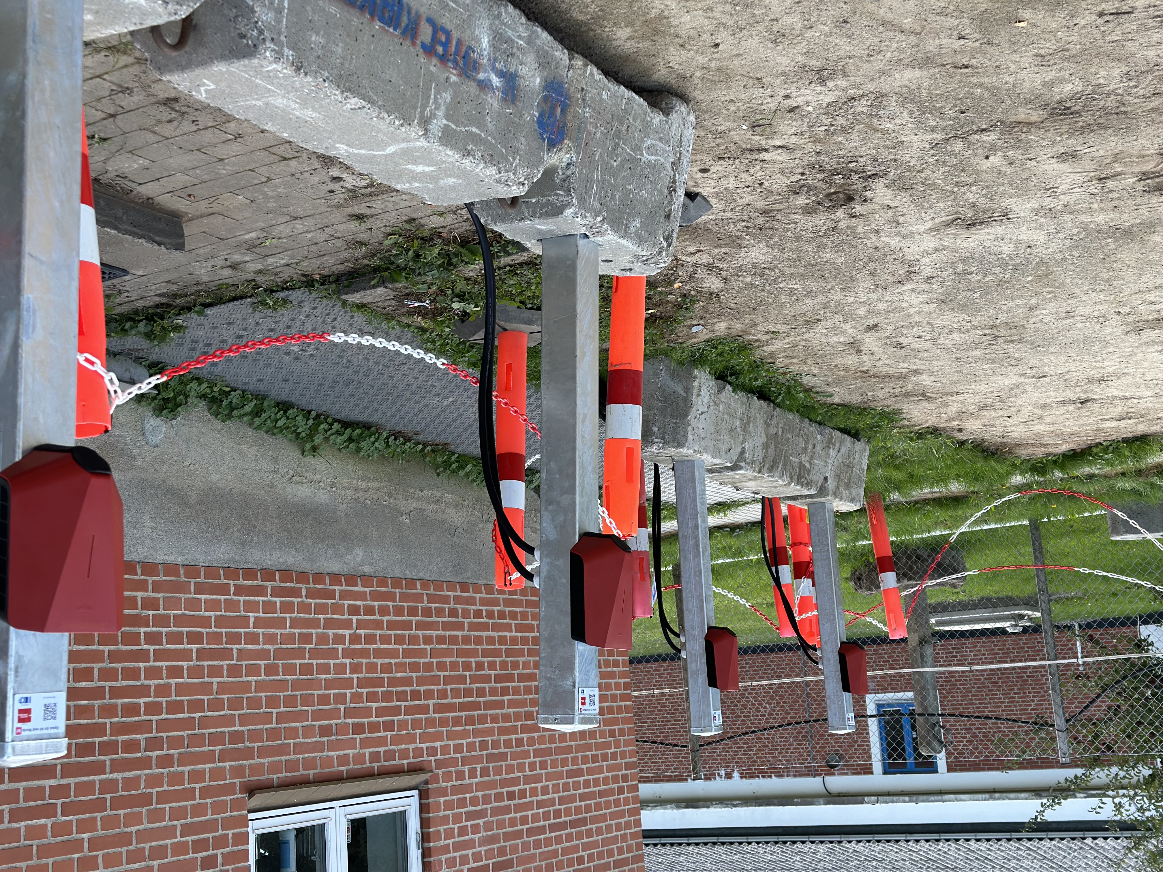 Mobil ladeinfrastruktur på et projekt